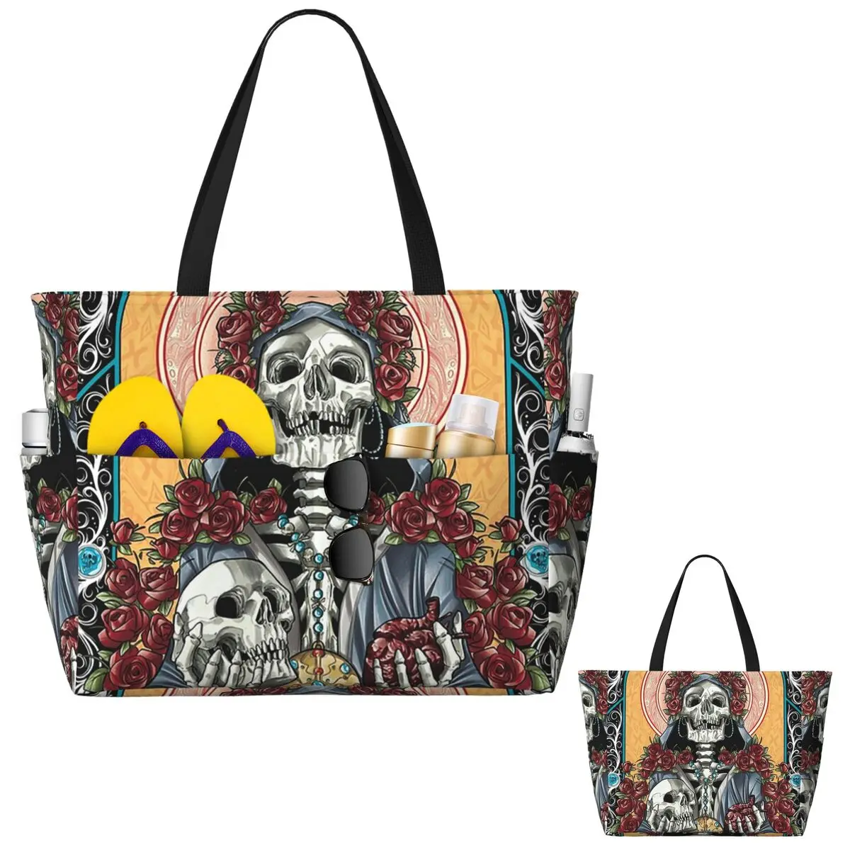 Yoga Fitness Tote - 산타 무에르테 스페니쉬 비치 토트백 스포츠