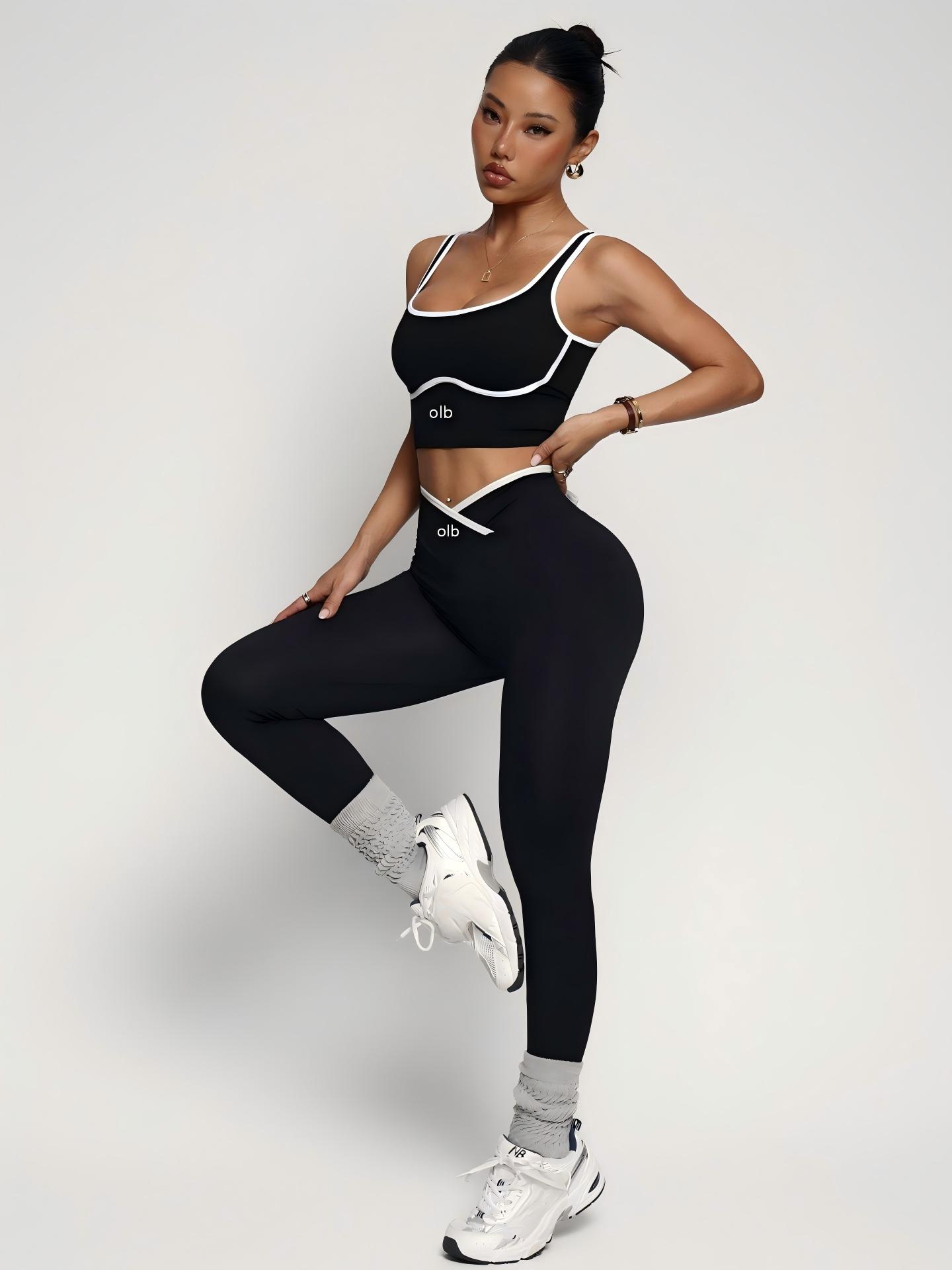 Yoga Fitness Set - 2피스 신상 스포츠 브라 베스트 팬츠