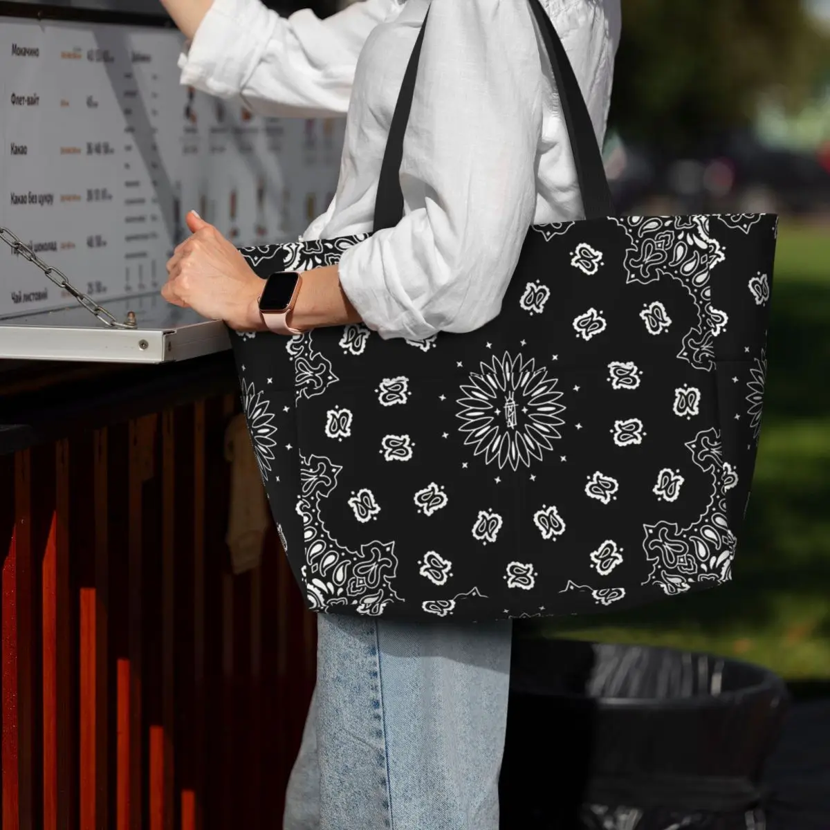 Yoga Fitness Tote - 반다나 커스텀 비치 토트백 스포츠 짐