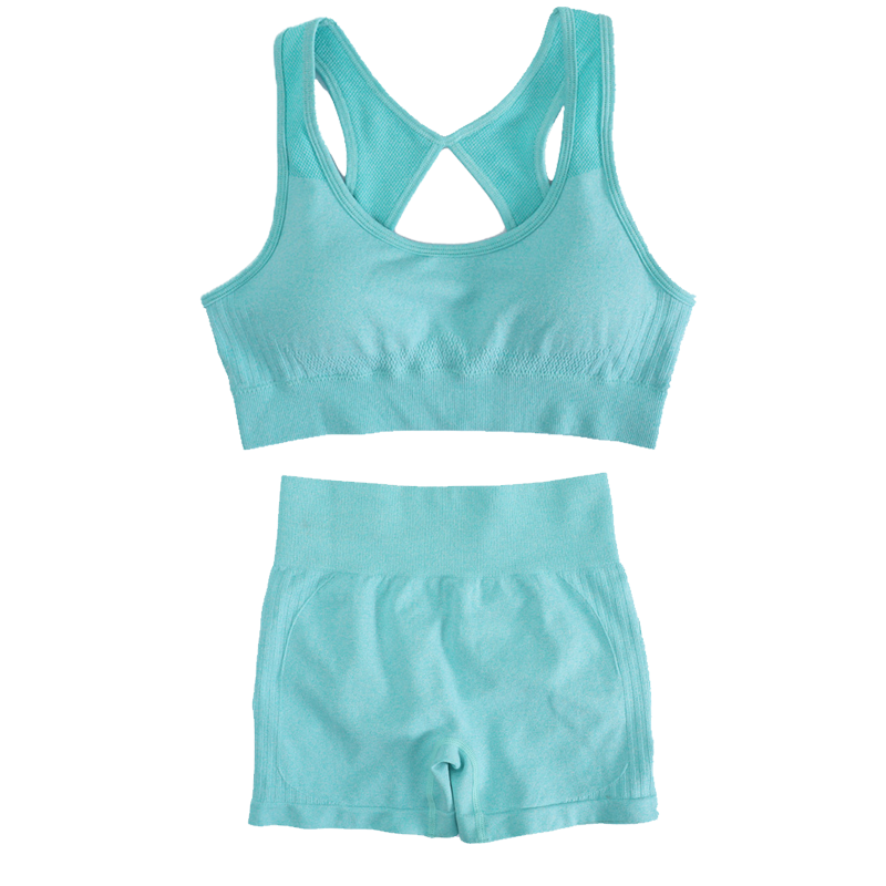 Yoga Fitness Set - 여성 스포츠 피트니스 요가복 세트 통기성