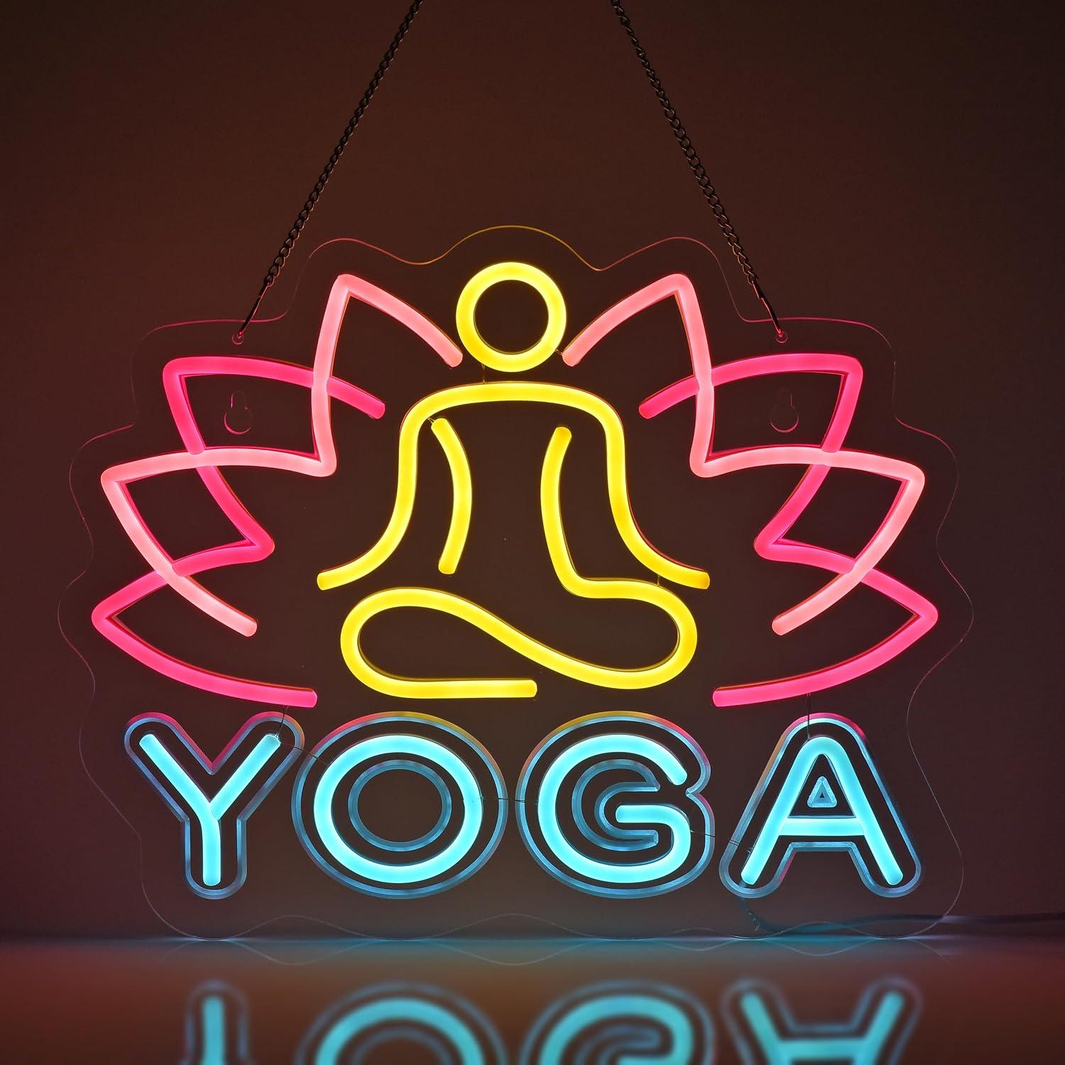 Yoga Fitness Room - 요가 네온사인 디머블 LED 네온 조명