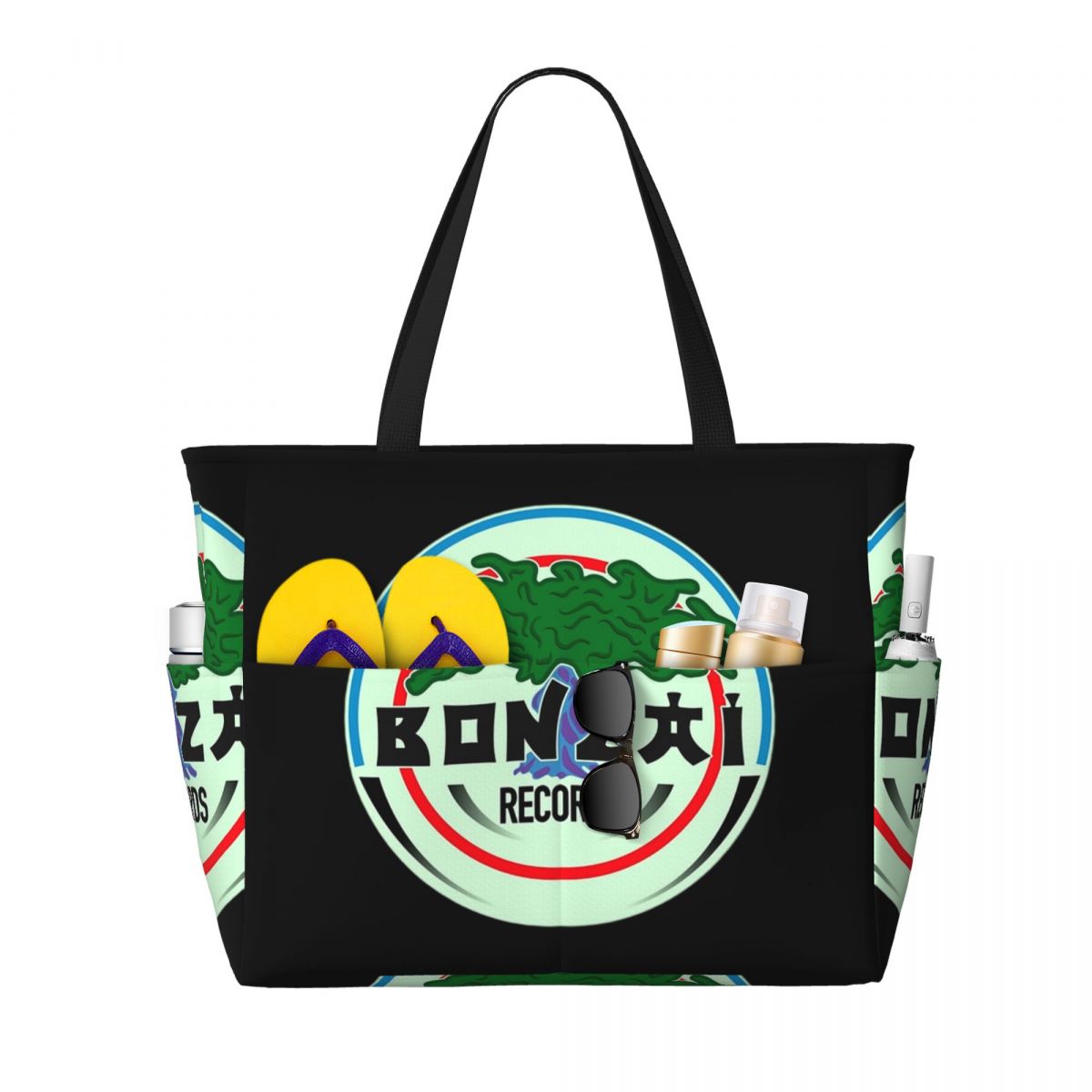 Yoga Fitness Tote - Bonzai Records 비치 토트 백 스포츠