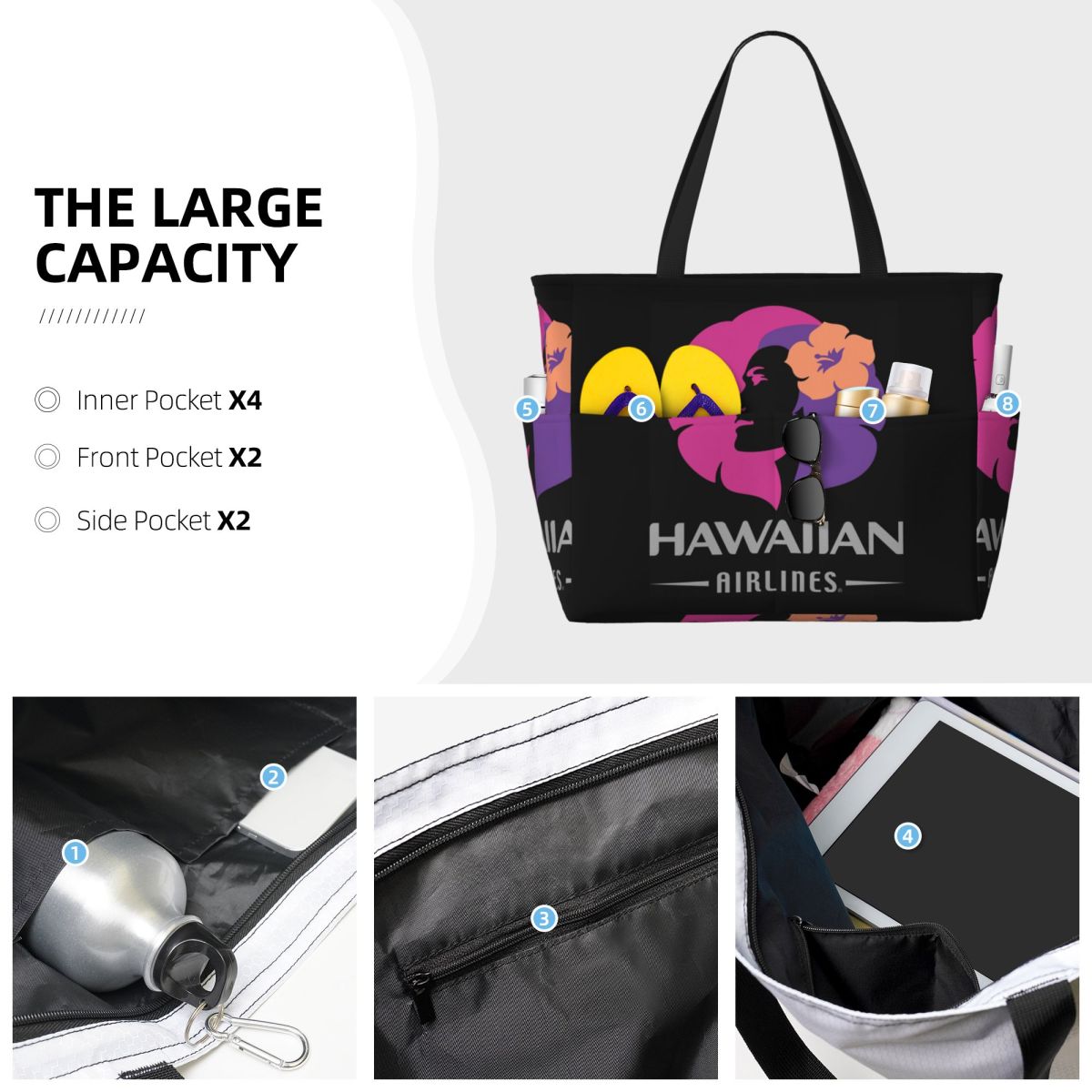 하와이안 항공 허크 여행 남부 여름 세일 종료 해변 토 - Yoga Fitness Tote 리뷰 및 가격