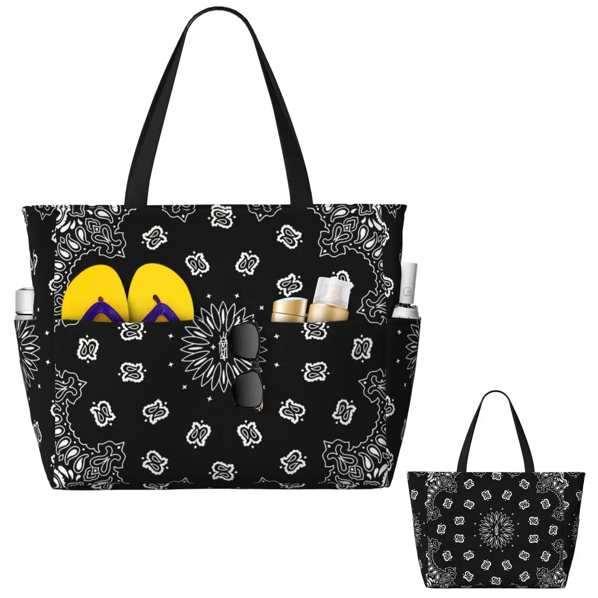 반다나 커스텀 비치 토트백 스포츠 짐 요가 더플 라지  - Yoga Fitness Tote 리뷰 및 가격