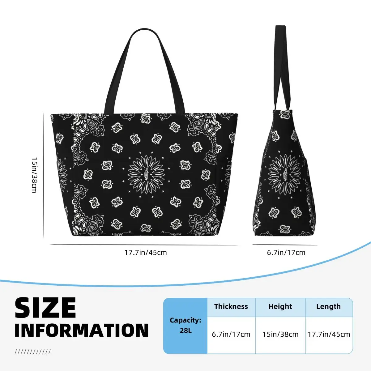 반다나 커스텀 비치 토트백 스포츠 짐 요가 더플 라지  - Yoga Fitness Tote 리뷰 및 가격