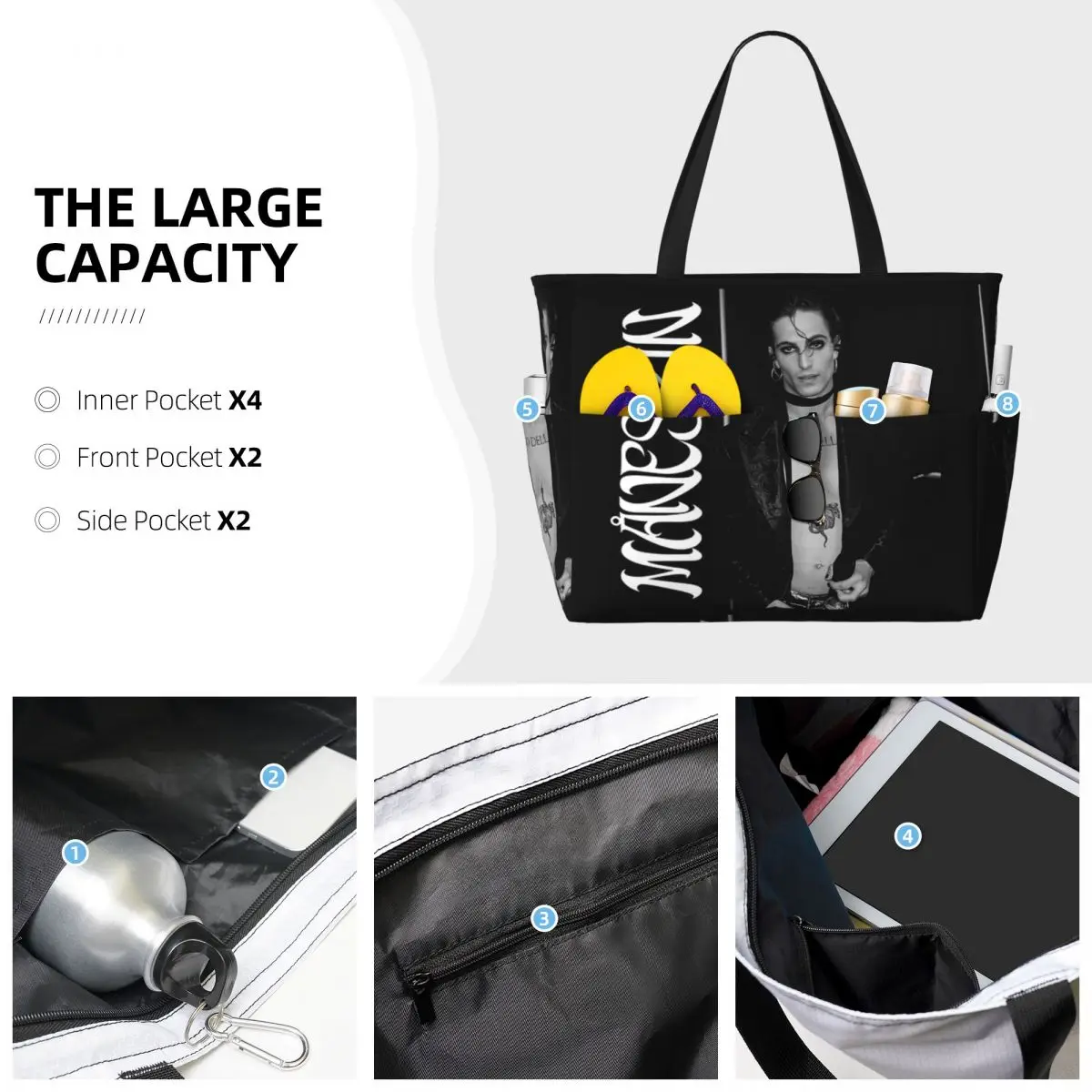 다미아노 데이비드 마네스킨 비치 토트백 스포츠 짐 요가 - Yoga Fitness Tote 리뷰 및 가격