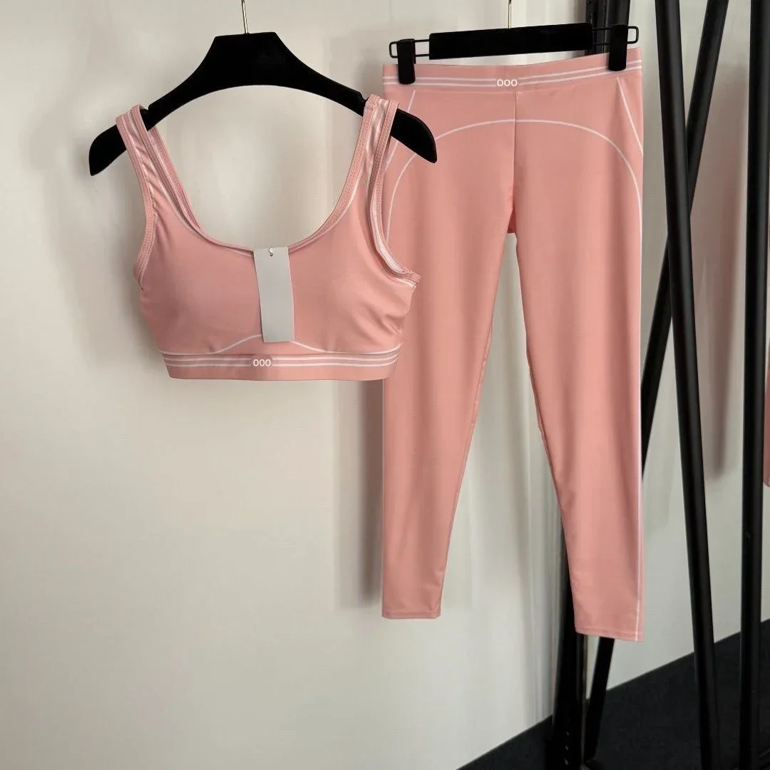 탱크탑과 바지 투피스 통기성 스트레치 캐주얼 러닝 스포 - Yoga Fitness Set 리뷰 및 가격