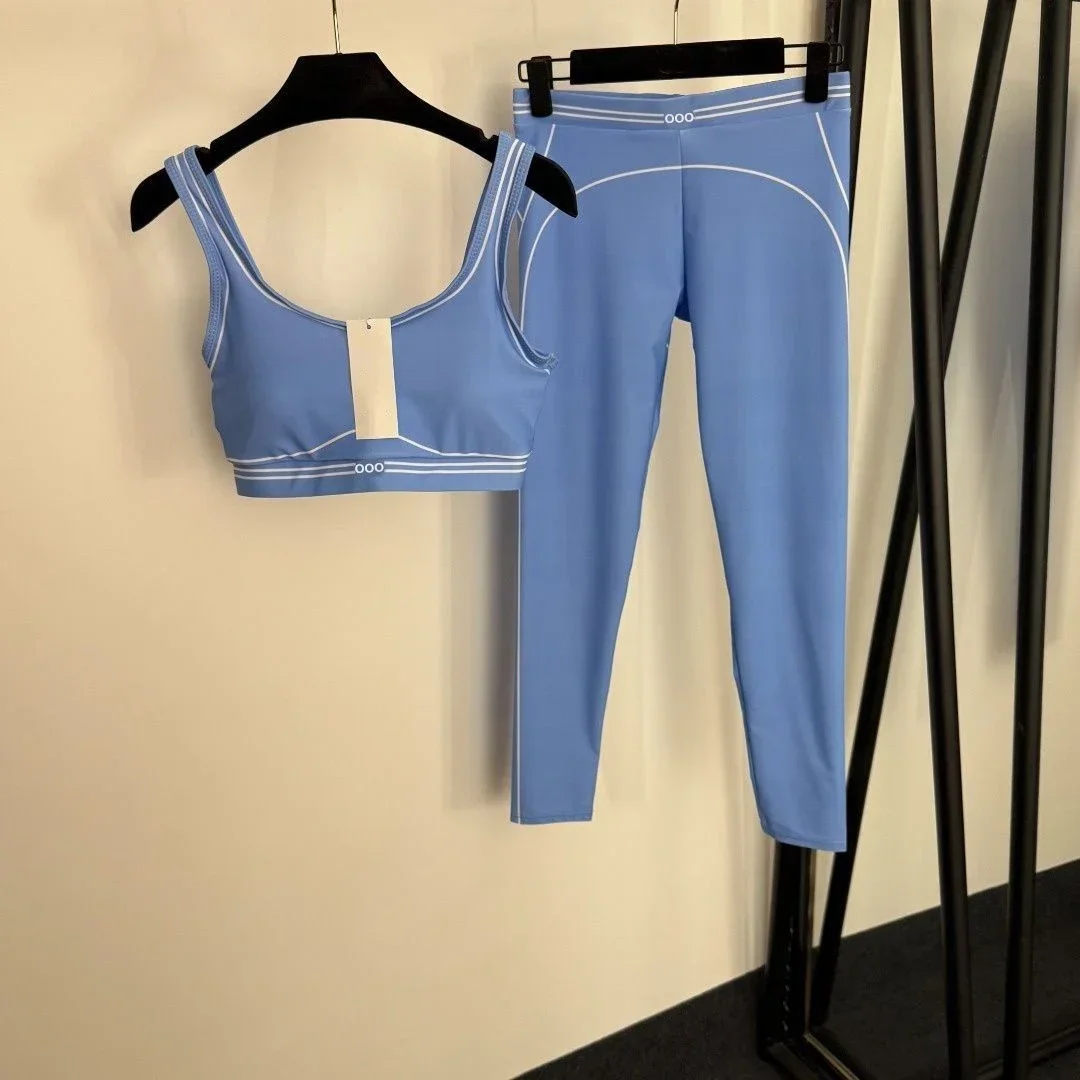 탱크탑과 바지 투피스 통기성 스트레치 캐주얼 러닝 스포 - Yoga Fitness Set 리뷰 및 가격