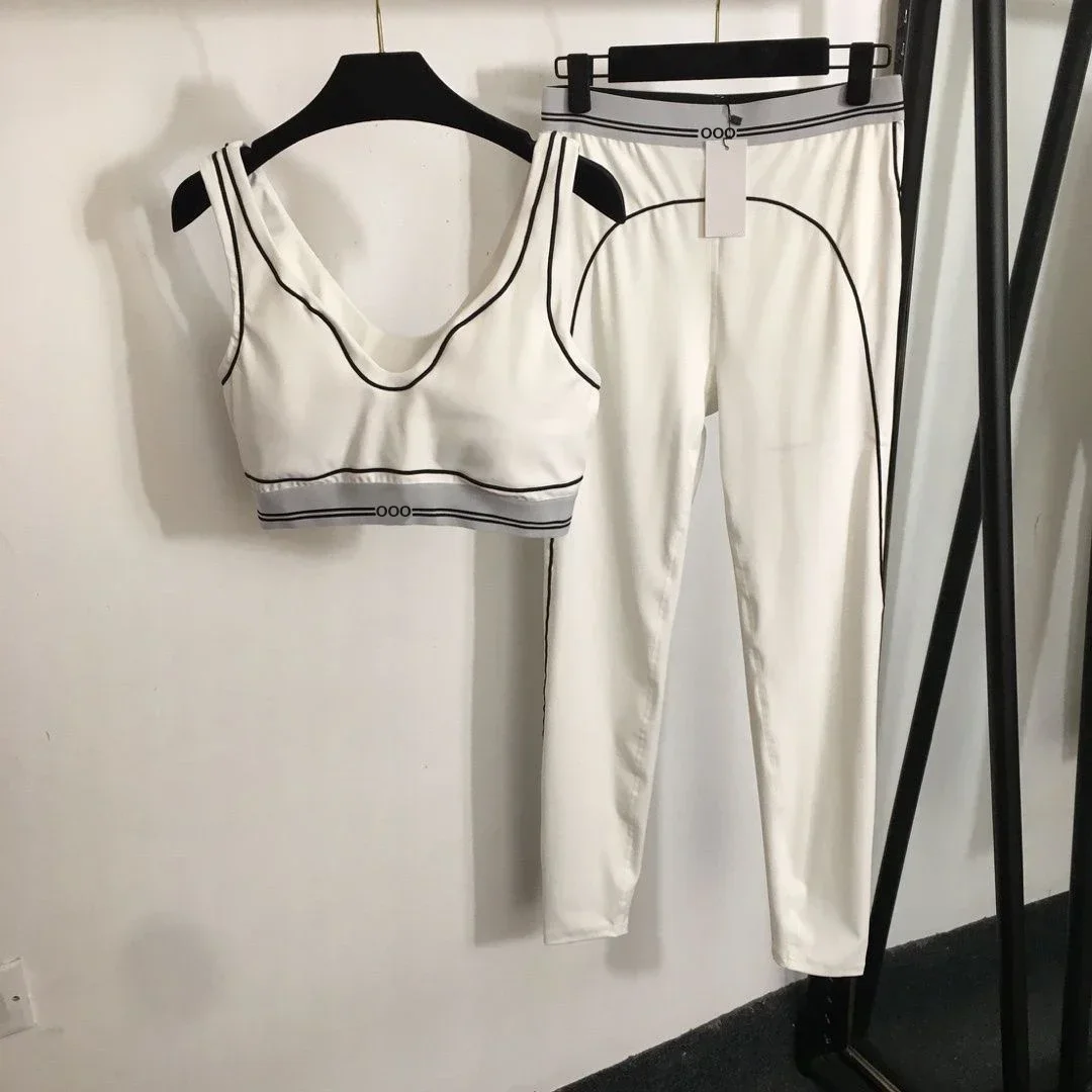 탱크탑과 바지 투피스 통기성 스트레치 캐주얼 러닝 스포 - Yoga Fitness Set 리뷰 및 가격