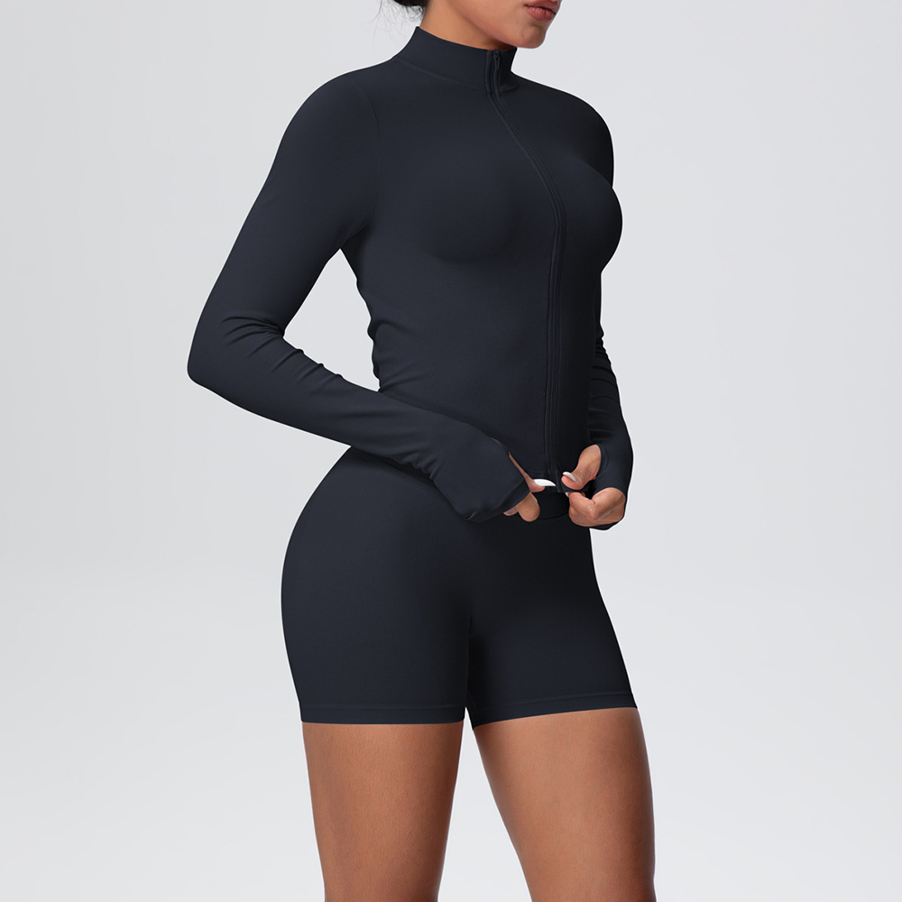 스포츠웨어 여성 짐 세트 심리스 요가복 지퍼 피트니스  - Yoga Fitness Jacket 리뷰 및 가격