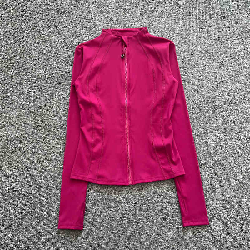 스탠드 칼라 지퍼 스포츠 정장 여성 슬림 요가 정장 긴 - Yoga Fitness Jacket 리뷰 및 가격