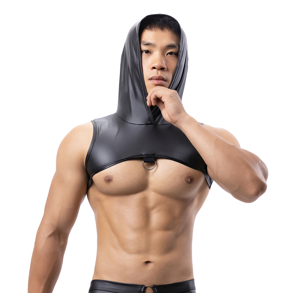 남성 가짜 가죽 후드 피트니스 탱크 탑 가슴 하네스 후 - Gymnastics Rings 리뷰 및 가격