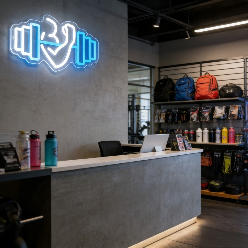 이두근 덤벨 네온사인 LED 벽 장식, 홈짐, 요가 스 - Yoga Fitness Room 리뷰 및 가격